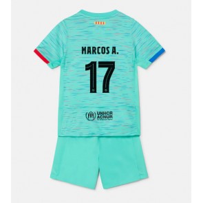 Barcelona Marcos Alonso #17 Koszulka Trzecich Dziecięca 2023-24 Krótki Rękaw (+ Krótkie spodenki)